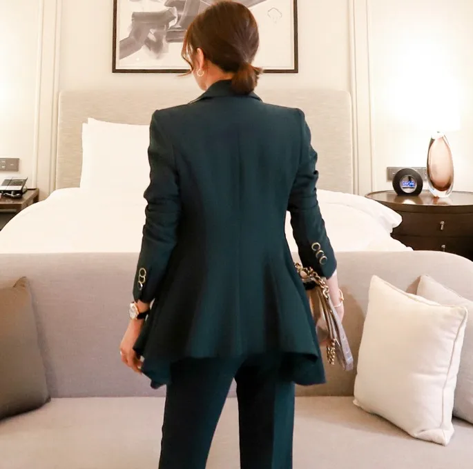 

2 piece set women Suit female 2020 new style ladies small suit fashion temperament Slim OL office women's fashion business suit
