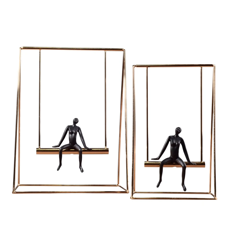 Абстрактная Статуэтка из смолы для медитации Металлическая статуэтка ручной