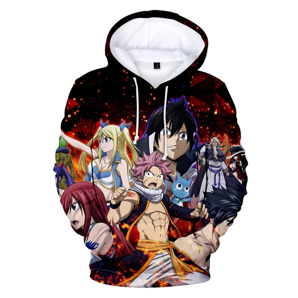 

Dropshipping Full range Fairy Tail 3D Hoodies Men/women Sweatshirt Cosplay Harajuku Fairy Tail Men's Hooded High Quality Clothes