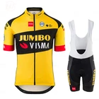 Комплект одежды для велоспорта JUMBO VISMA мужской, Джерси для горных велосипедов, Триатлон, одежда для езды на велосипеде, летняя