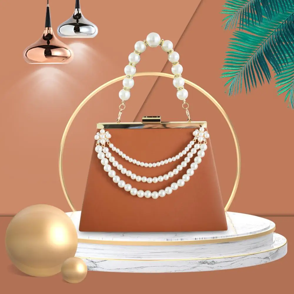 

Pearl Handbag Fashion Chain Bags for Women 2020 Vintage Purses and Handbags Luxury Designer Shoulder Bag sac a main