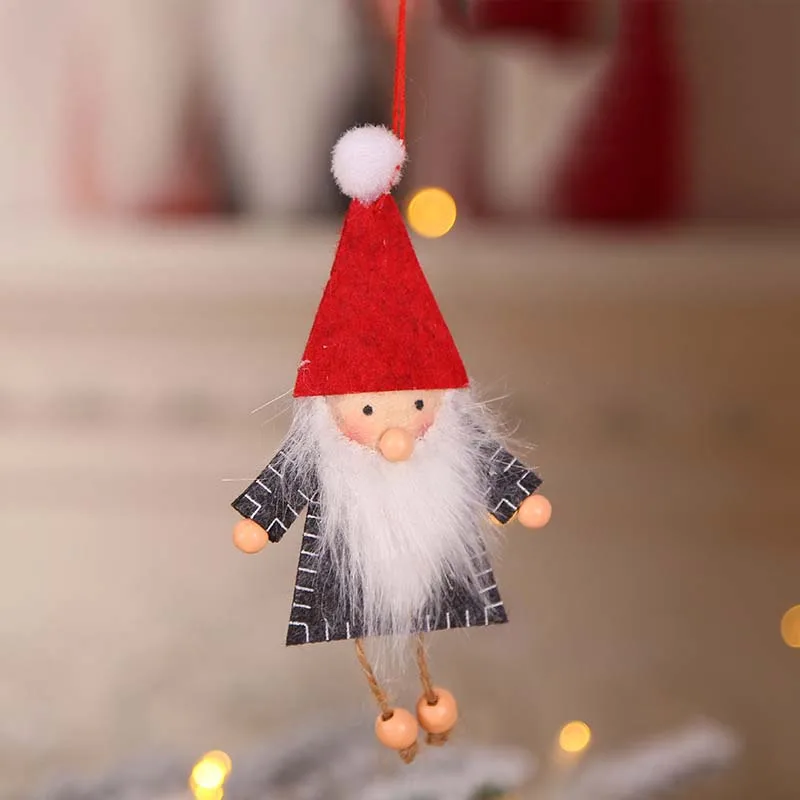 Рождественское украшение вязаная плюшевая кукла гном Рождественская елка