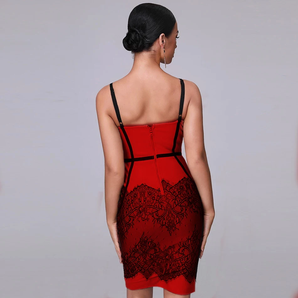 2021 новые пикантные осенние Бандажное Платье женское платье бодикон кружевные