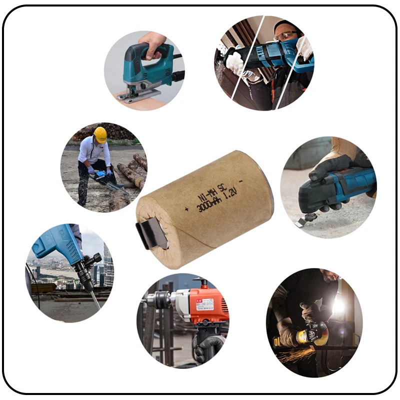 Реальная емкость 12 шт SC 3000mah 1 2 v батарея NIMH перезаряжаемые батареи для