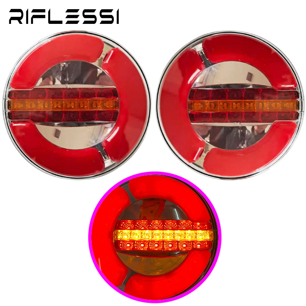 2x12 в 24 задний фонарь для грузовика светодиодный динамический ходовой сигнал