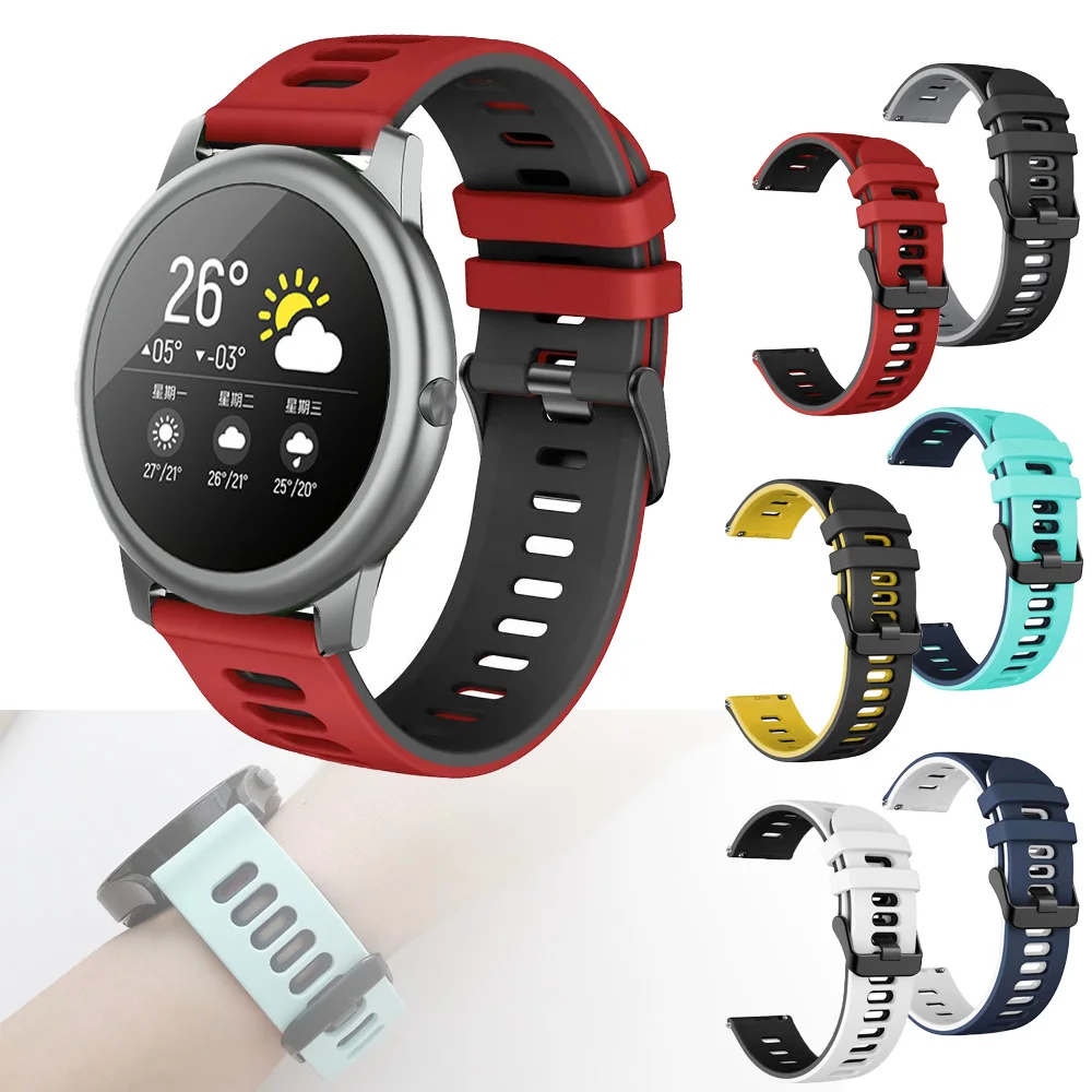 

Easy fit Silicone Watch Band for Huami Amazfit GTR 47 42mm Samsung Galaxy watch 4 Strap Amazfit Pace/Stratos 3 2 Smart Bracelet