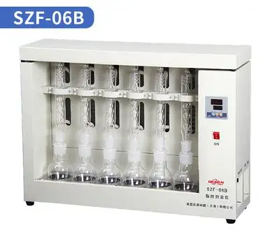 Digital Crude Fat Analyzer Meter Tester For Grain Food Feed Fuel and Various Oil Products Test 6 Samples At Same Time SZF-06A |