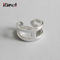 kinel 925 silver cross ring anillos jewelry vintage ins simple letter girlfriend gift cincin haut femme rings for women