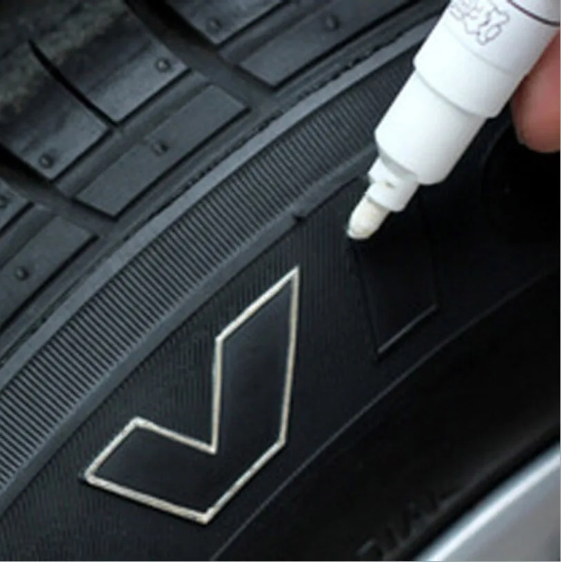 Car Tyre Tread Metal Permanent Paint Markers Depict Decal Pen For Citroen C5 C4 C3 Mini Cooper Opel Astra H G J Vectra C Saab | Автомобили