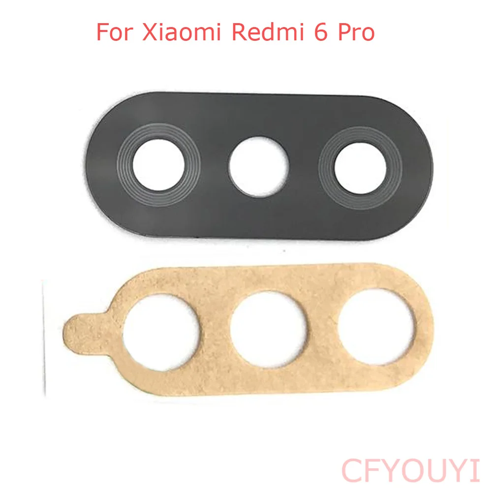 Для Xiaomi Redmi 6 Pro задняя камера стекло объектив с клейкими стикерами клей |