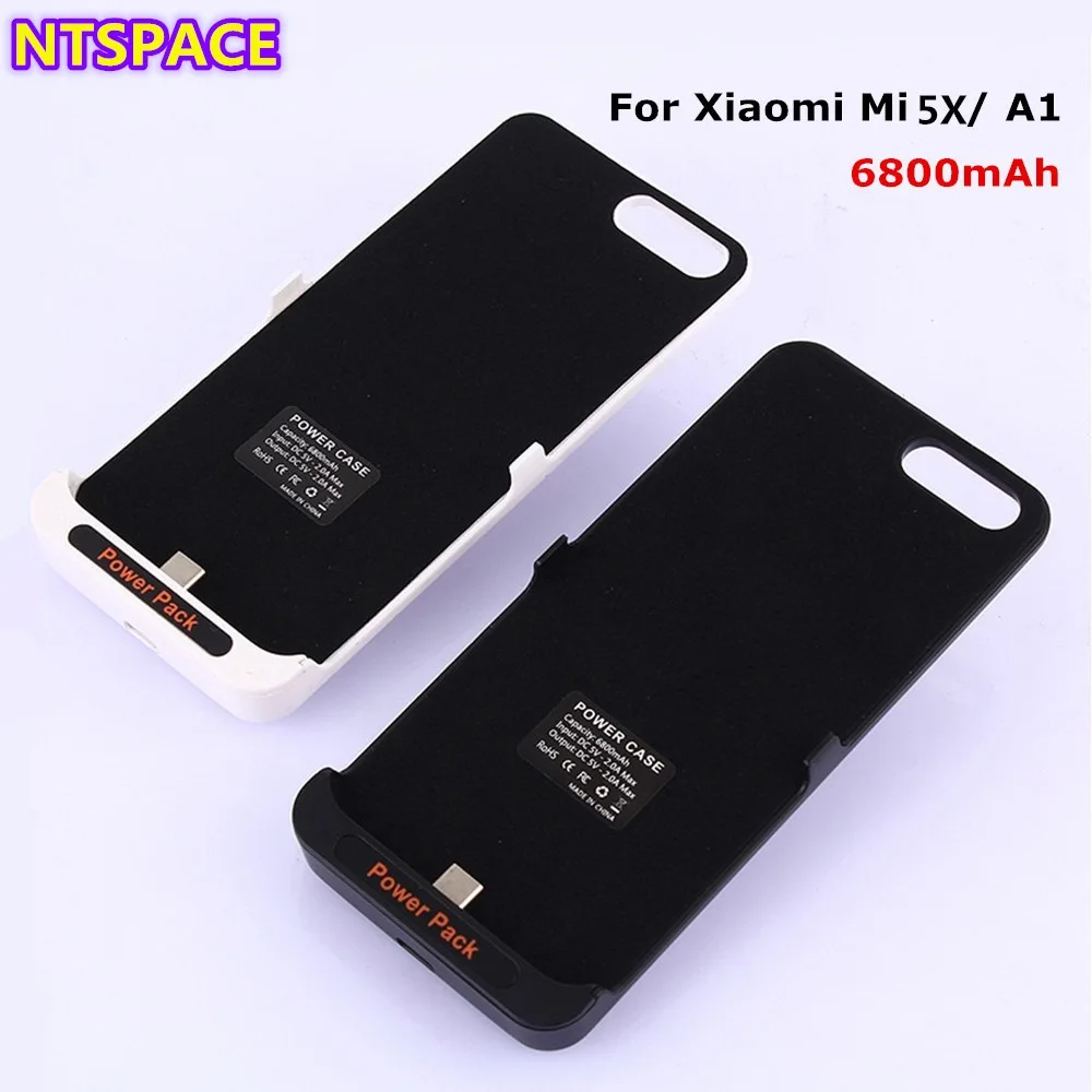 6800 мАч портативное зарядное устройство чехол для Xiaomi Mi A1 банк питания 5X резервный