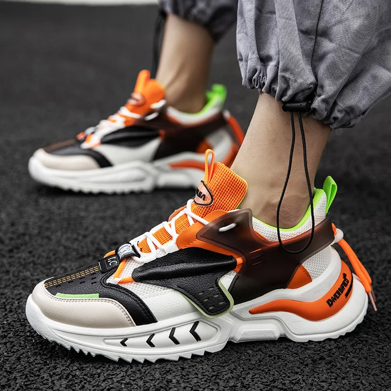 

Spring Thick Men Sneakers Light Fashion Men Walking Shoes Zapatos De Hombre Sport Casual Shoes for Men Light Men Jogging Shoes