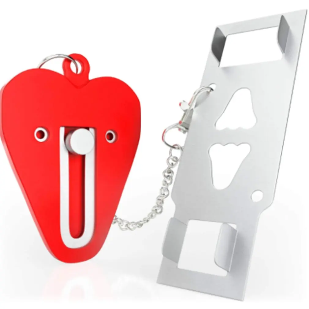

Portable Door Lock Safety Latch Metal Lock Home Room Hotel Anti Theft Security Lock Travel Accommodation Door Stopper