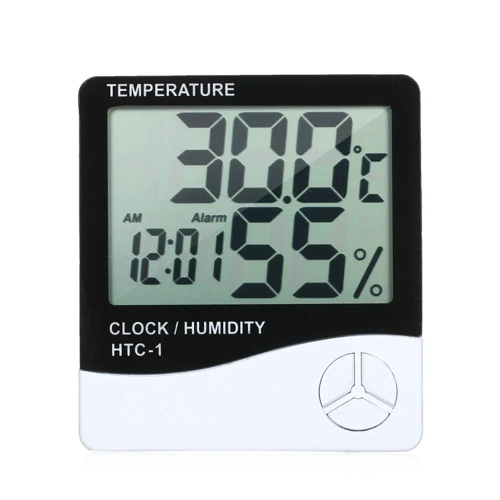 ЖК-цифровой термометр гигрометр Измеритель температуры и влажности Будильник