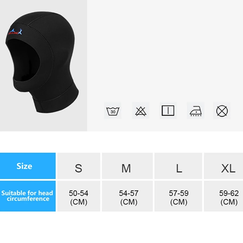 

Dive Hood 3mm Neoprene Warm Wetsuit Cap Hood Hat for Underwater Scuba Diving Snorkeling Surfing Winter Swimming Spearfishing