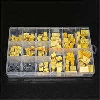 150pcs 15 specifications %c3%97 10pcs yellow in line capacitor 275v 102 105 1nf 1uf safety capacitor set