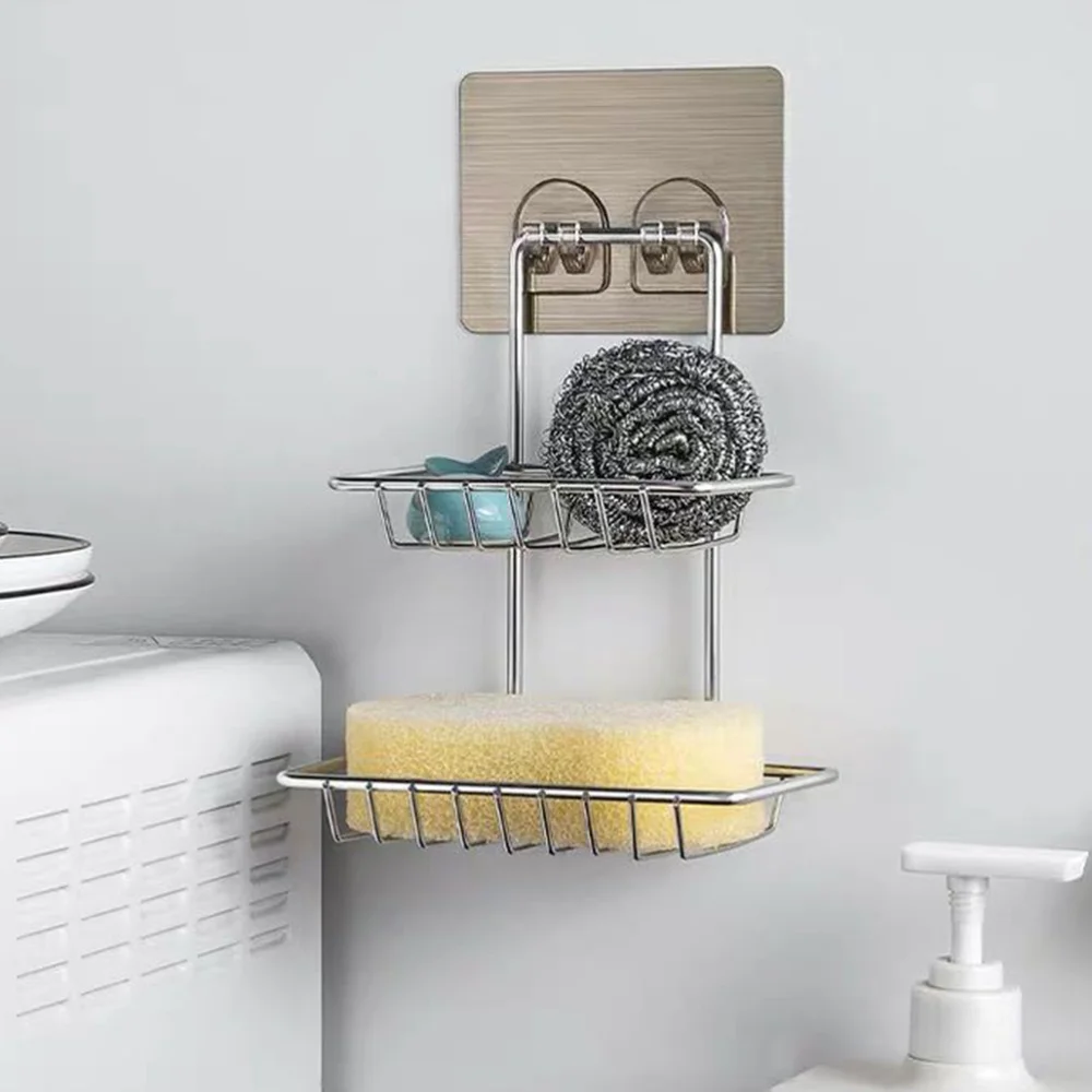 

Drilling Double Layer Soap Rack Rustproof Soap Container for Bathroom