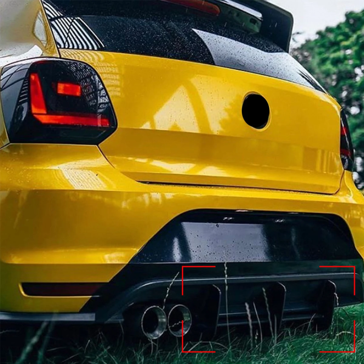 1 шт. защитная накладка на задний бампер для Volkswagen VW POLO GTI 2011 2012 2013 2014 2015 2016 2017 2018 |