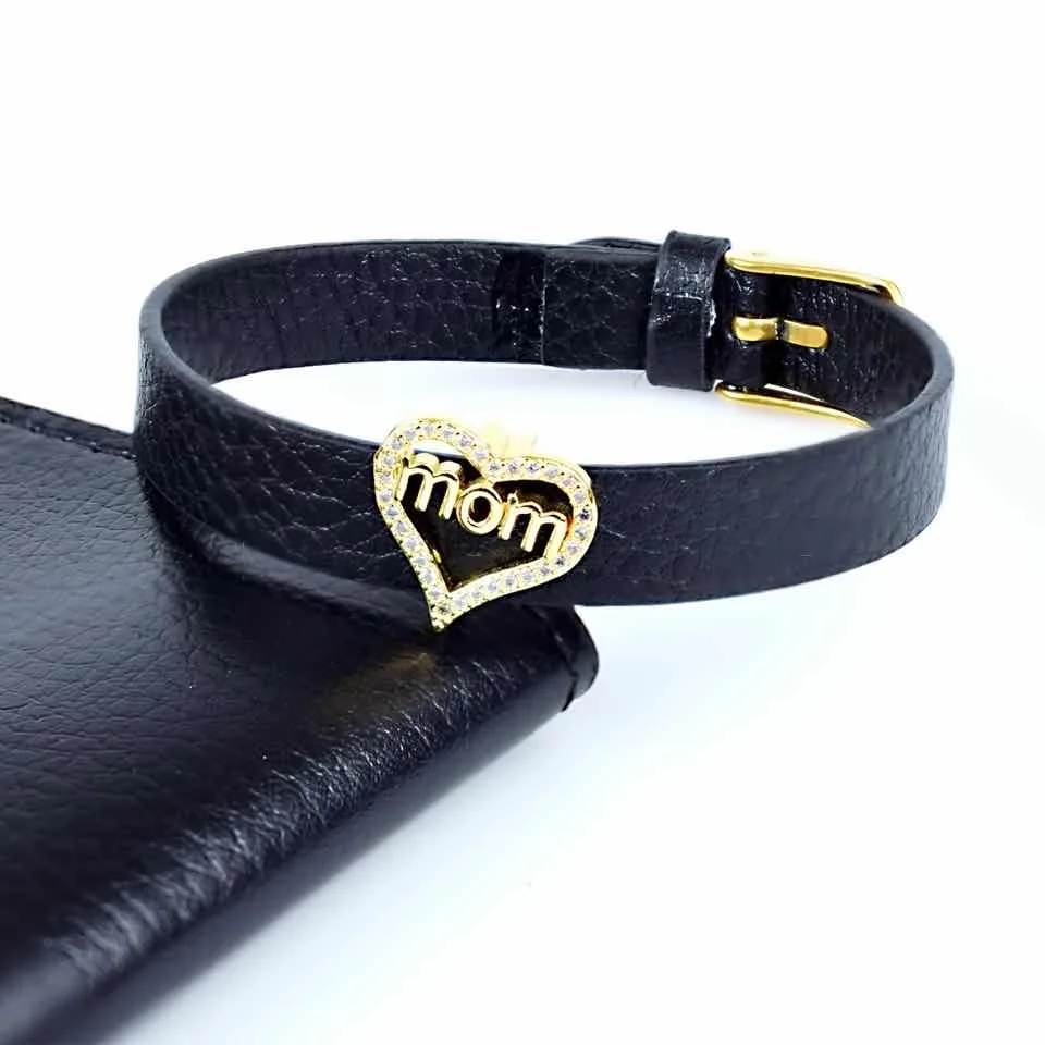 Роскошный чехол в форме сердца любящая мать ААА фианит браслет женский подарок