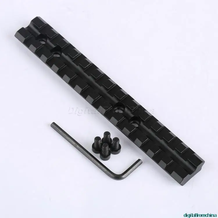 Черный алюминиевый сплав 140 мм 5 дюйма длинный Пикатинни Вивера 20 рельсовый