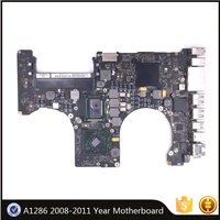 original logic board for macbook pro 15 a1286 2008 2011 year i5 i7 2 3g 2 4g 2 5g 2 2g 2 8ghz motherboard laptop spare parts