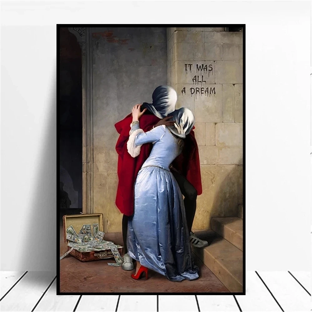 Ретро забавные постеры Европейская известная картина маскированная абстрактная