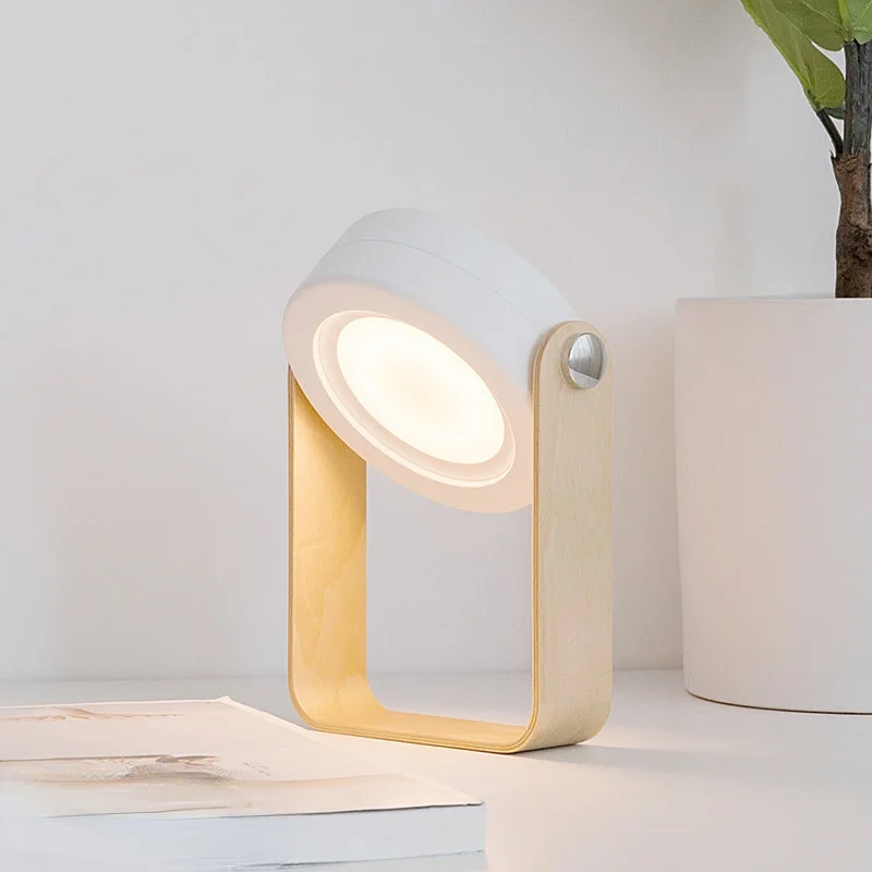 

Новый креативный складной ночник с деревянной ручкой, лампа для чтения, портативный фонарь, лампа, телескопическая складная Светодиодная н...