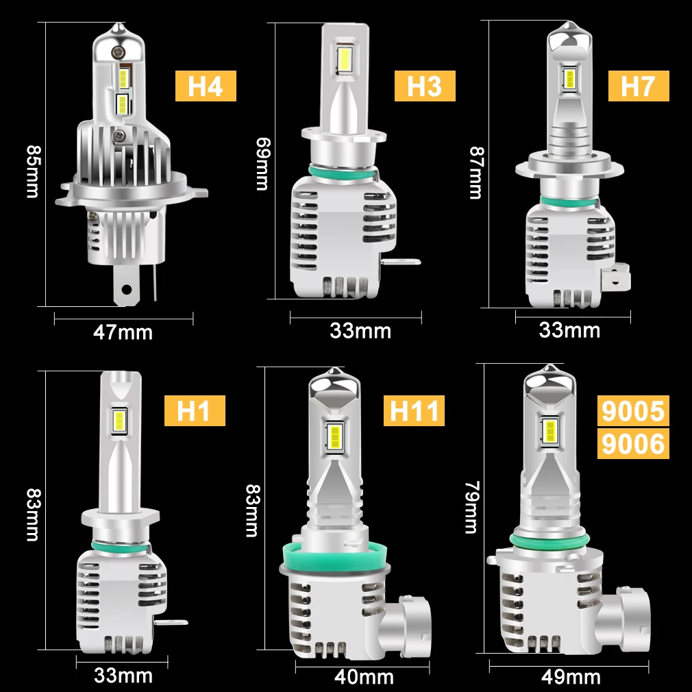 

Чип H1 H3 H11 H7 светодиодсветодиодный лампы для автомобильных фар HB3 9005 HB4 светодиодный Противотуманные фары 9006 K мотоциклетные лампы H4 светодио...