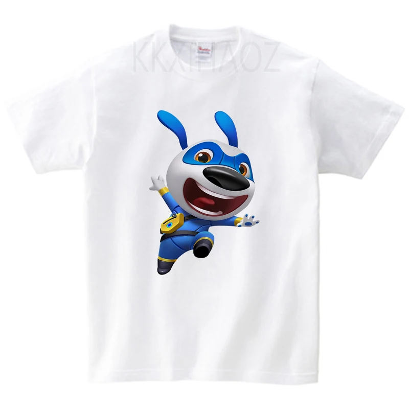 

Game Printed Talking Tom Cat T-shirt Boys and Girls Summer Tops Cat and His Friends Children's Cartoon Tees Cotton Costume
