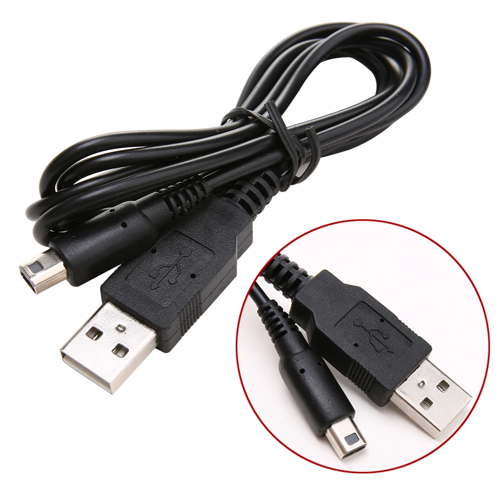 

1M USB Charger Cable for Nintendo 2DS NDSI 3DS 3DSXL NEW 3DS NEW 3DSXL Universal Data Cable High Quality Game Accessories Cable