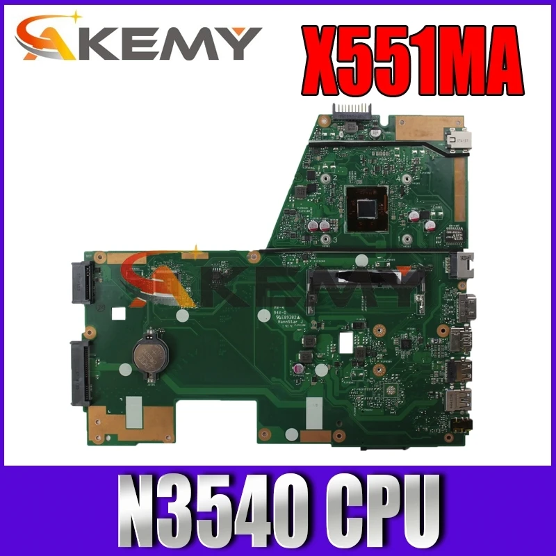 Материнская плата Akemy X551MA для ноутбука с процессором N3540 DDR3 ASUS F551MA X551M D550M