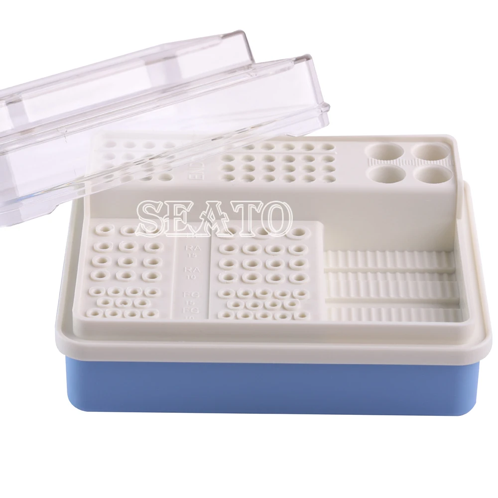 Белый 91Holes+4Holes+1Pan Dental Endo Box Endodontics Disinfection Storage Case Organizer For RA FG dental care tool - Цвет: Белый