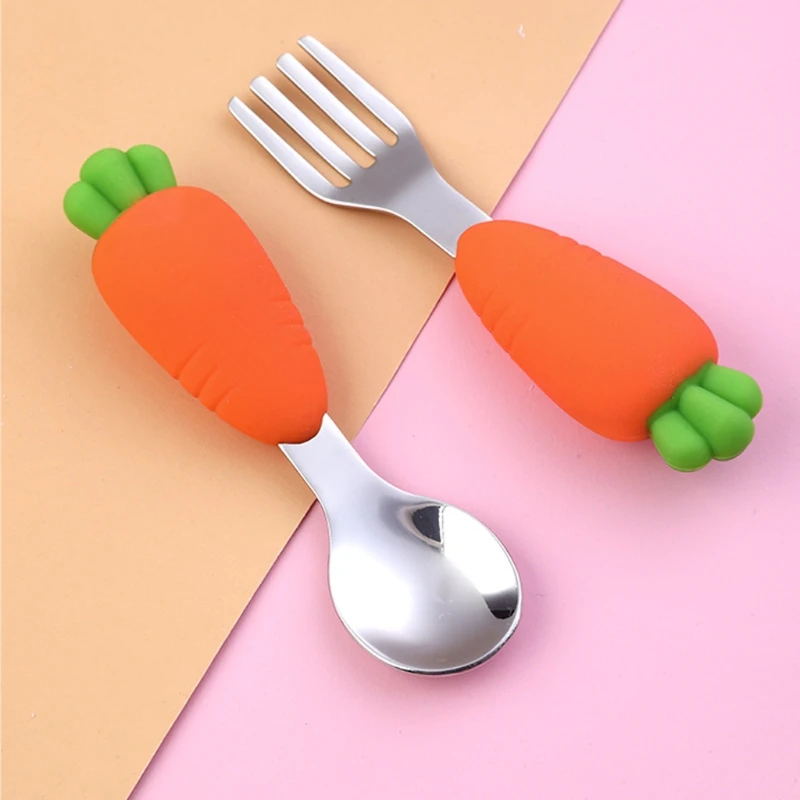 

Baby Tableware Set Children Utensil Toddler Dinnerware Infant Feeding Spoon Fork