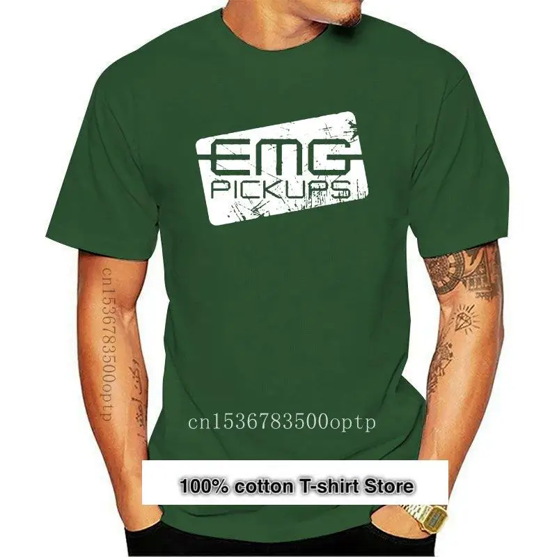 

Camiseta с логотипом электрической гитары, пикапы desgastada EMG, talla S-3XL(1), nueva