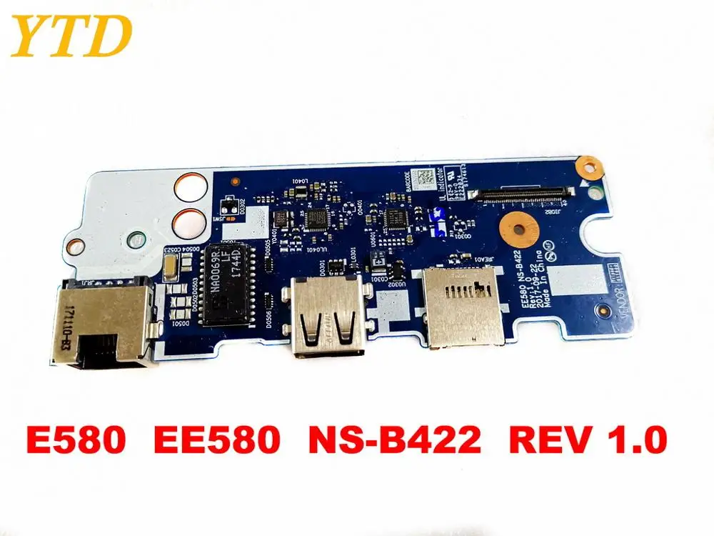 Оригинальный Для Lenovo E580 Плата USB EE580 NS-B422 REV 1 0 испытанное хорошее Бесплатная