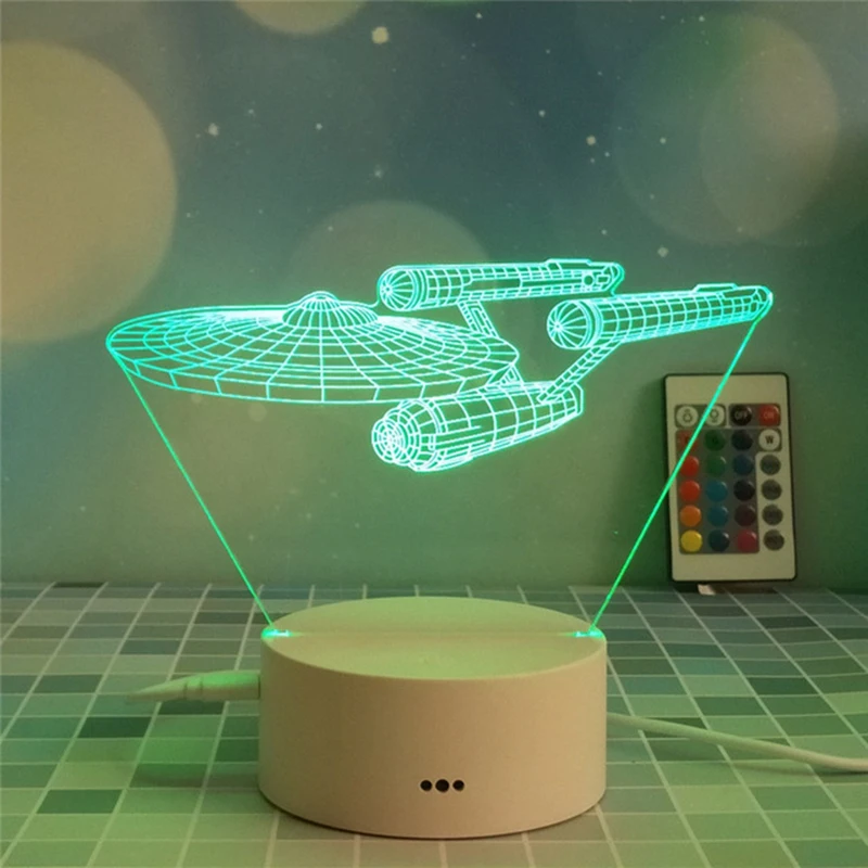 Touch Remote Control Colorful Night Light Multi-shape Acrylic Material Table Lamp Cute Cartoon | Освещение