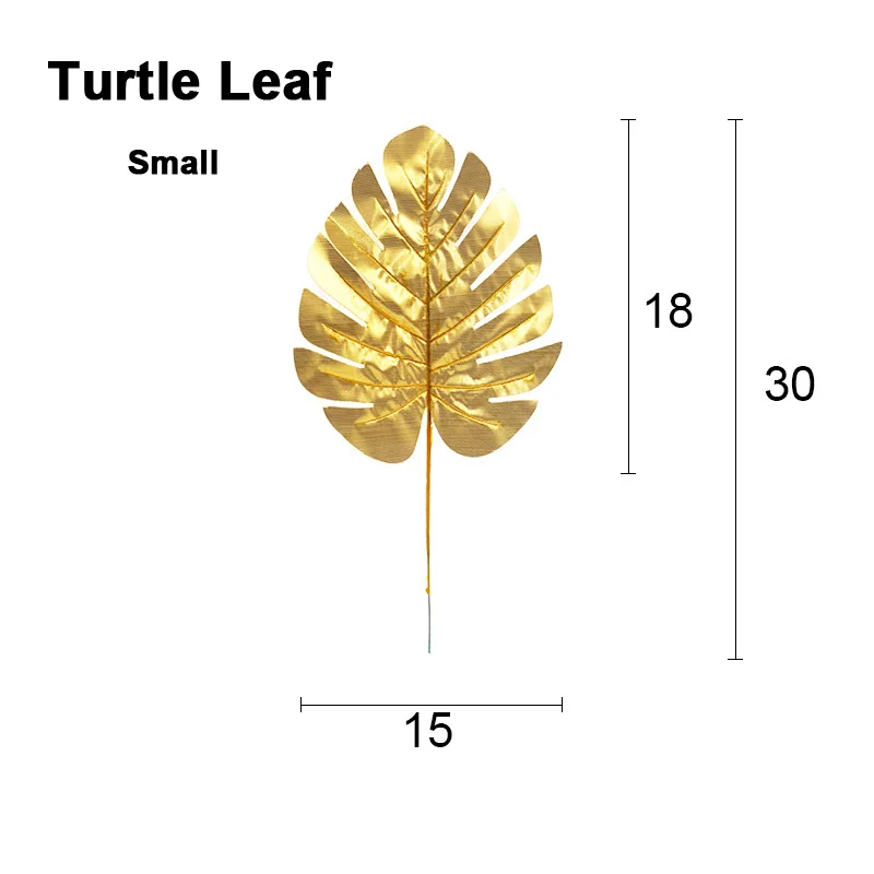 S Gold turtle leaves 19 различных стилей имитации листьев поддельные листья растений для фотографии аксессуары для фона студийные фоны для съемки реквизит - Цвет: S Gold turtle leaves