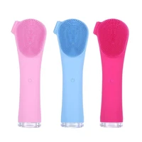 mini electric facial cleansing brush waterproof silicone sonic face brush handheld cleaning device rechargeable pore cleaner