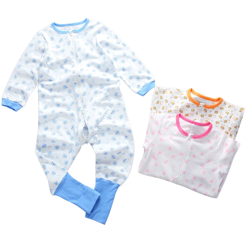 Одежда для малышей из 100% хлопка с длинным рукавом на молнии цельная мальчиков и