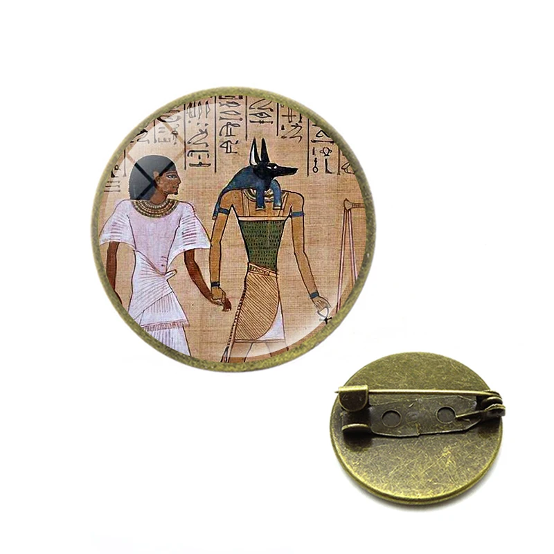 Властелин преисподней Анубиса броши на булавке стеклянный кабошон Египетские