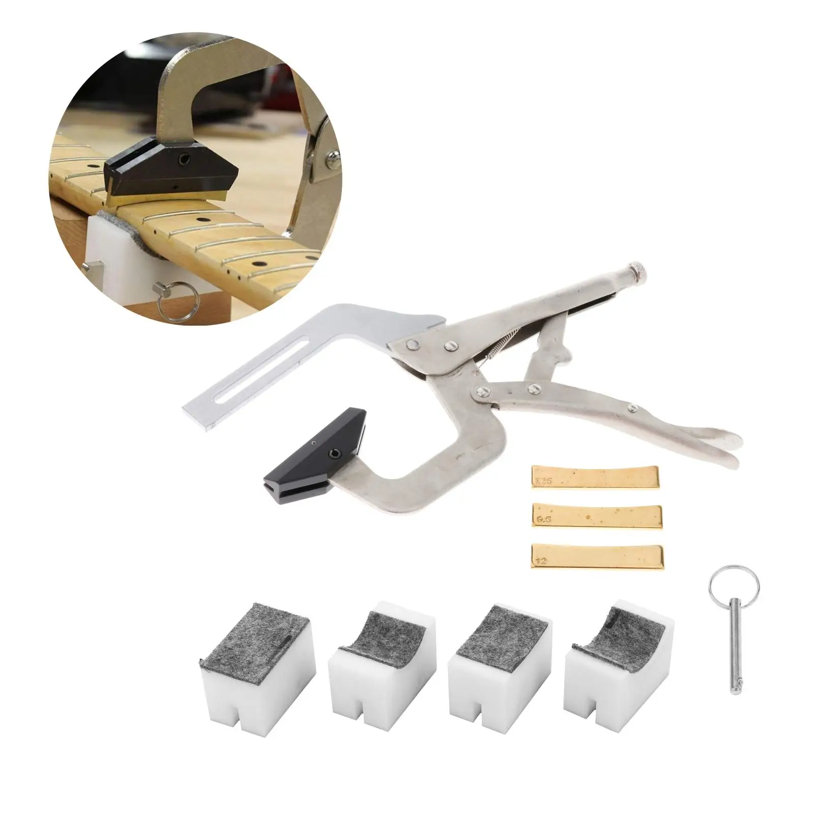 Professional Guitar Repair Luthier Tool Fret Press Caul with Inserts Musical Instrument Accessories Luthier Tool