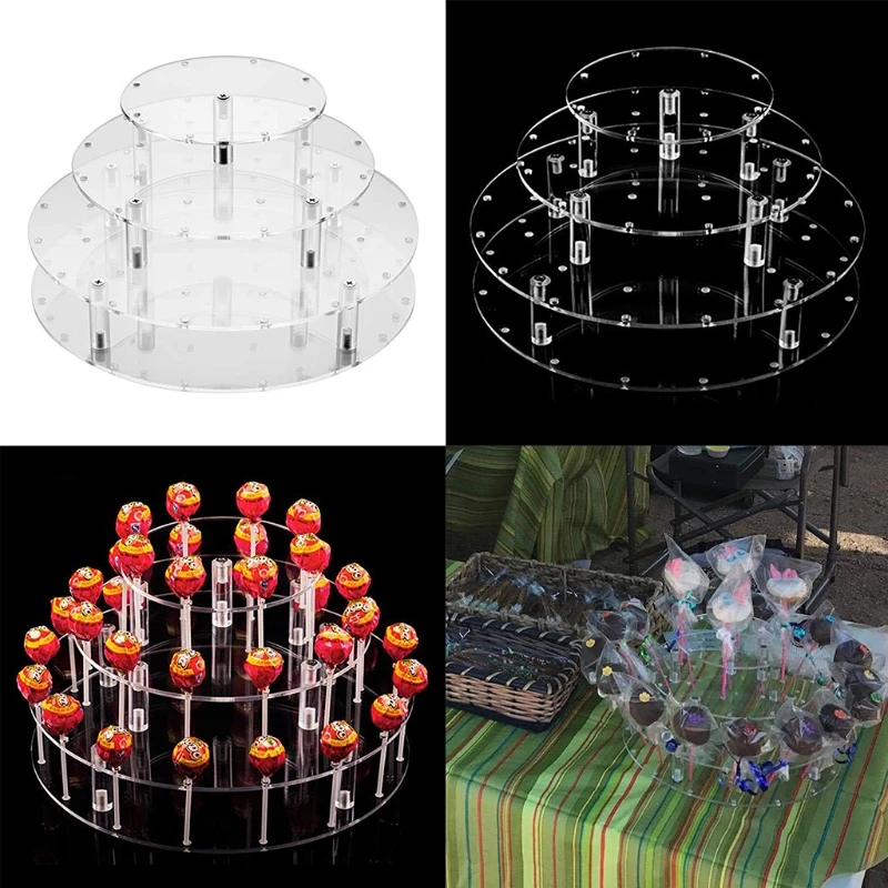 35 отверстия Торт Поп Дисплей подставка прозрачный акриловый леденец держатель