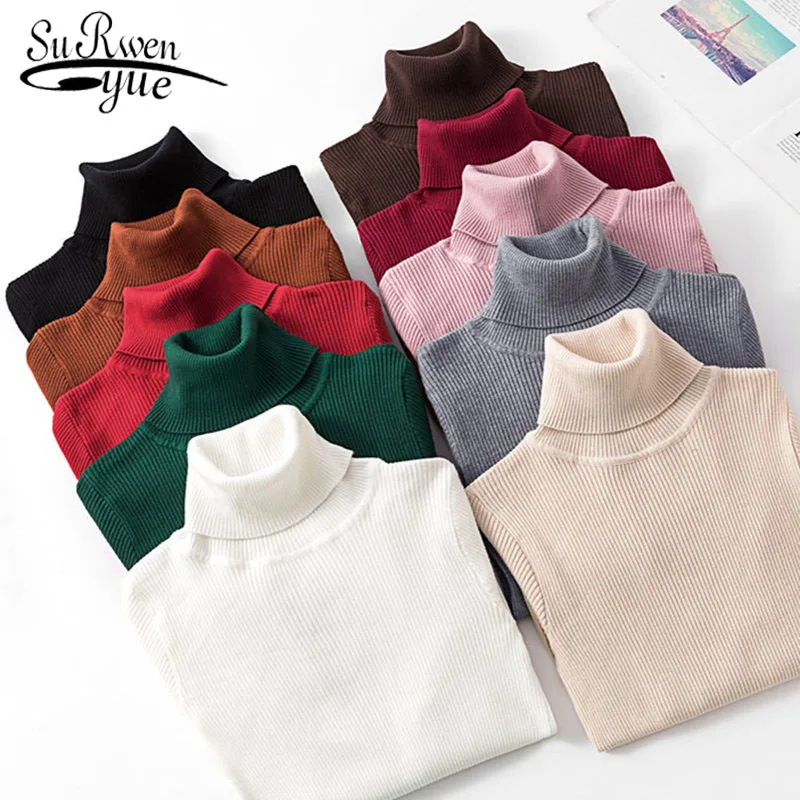 Женский свитер с высоким воротником шикарный корейский сезон осень-зима 2022