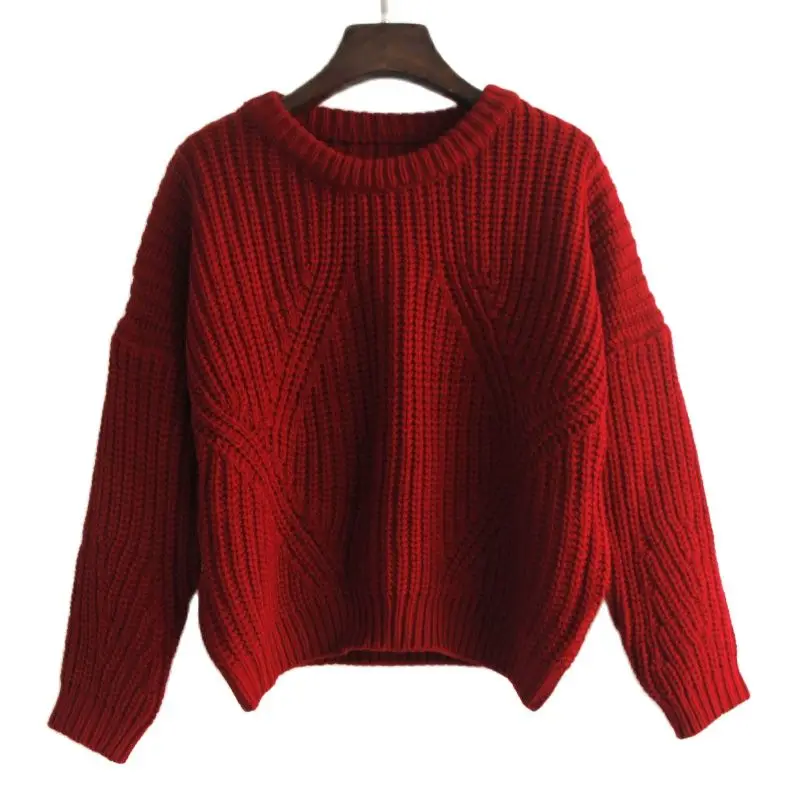 Свитер для девочек женские свитера с перекрутом зимние вязаные Джемперы Осенние