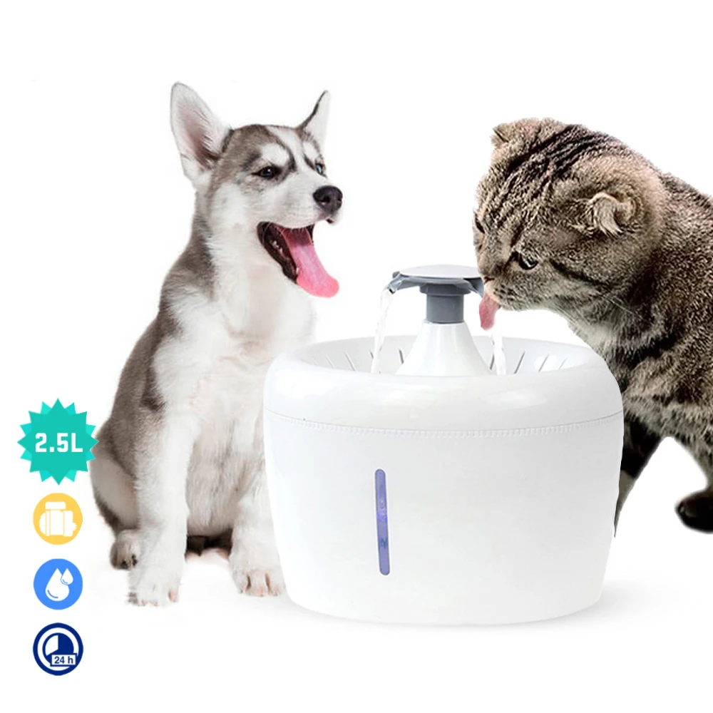 

Automatic Cat Water Filter Fountain 2.5L Big Capacity Drinking Feeder Bowl For Pets Dispenser Large Drinking Bowl Electric USB