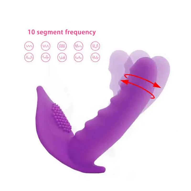 Женский USB бабочка пульт дистанционного управления Вращающийся вибратор-дилдо