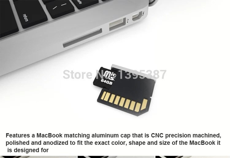 Кардридер MiniDrive Micro SD алюминиевый для Macbook Pro Retina устройство чтения карт памяти 8