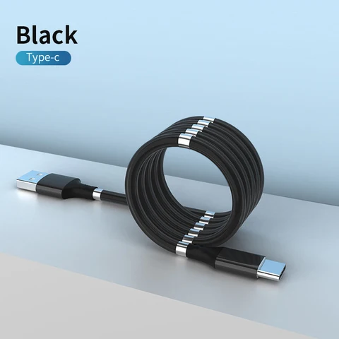 Магнитный силиконовый кабель для быстрой зарядки и синхронизации данных с USB 3,0 на Type C