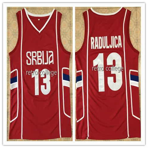

#13 RADULJICA #7 Bogdan Bogdanovic 2017 Team Serbia Basketball Jersey Stitched Custom Any Number Name jerseys