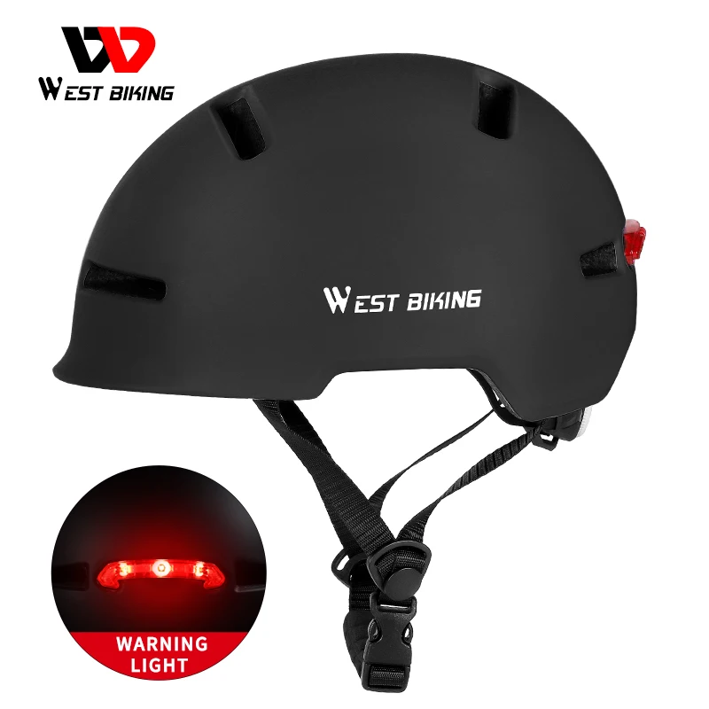 

WEST BIKING Bicycle Helmet Cycling Safe Cap LED Light Rechargeable Men Women for Bike, Electric Cars, Motorcycle, Scooter, MTB